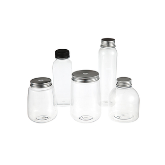 Lege PET Plastic Sappige Fles Drank Jar Snack Jar Met Aluminium Schroefdop